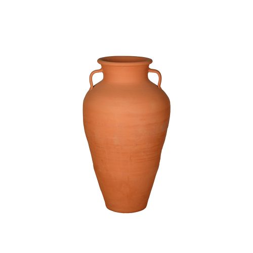 Kıvrımlı Kulp Detaylı Bahçe Stili Terakota Saksı