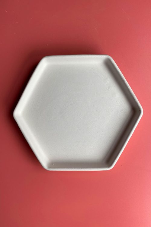 10'lu Altıgen Seramik Bisküvi Tabak Seti