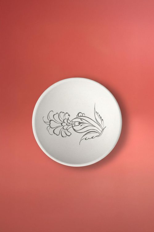 10 cm Desenli Seramik Bisküvi Kase Seti - 10 Adet