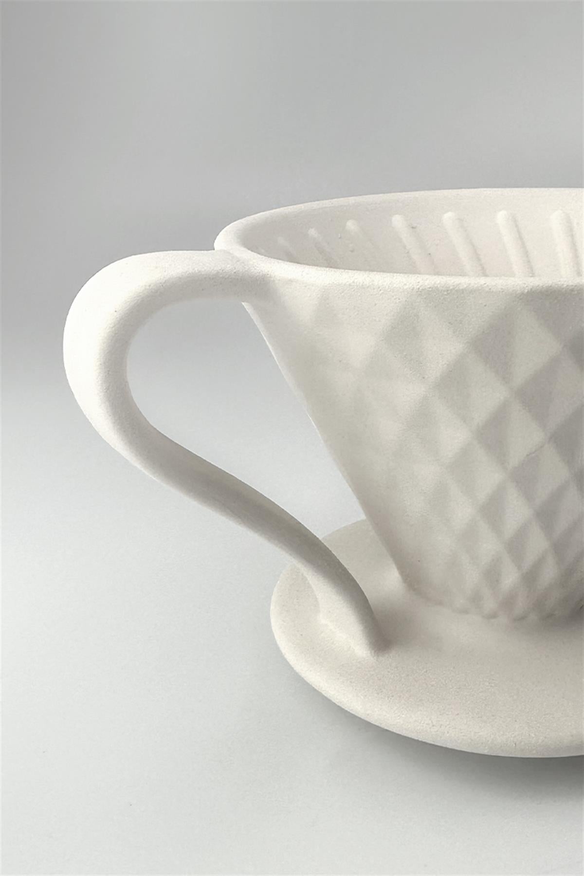 Prism V60 Seramik Kahve Demleme Dripper - 02 Numara - Bisque - 10 Adet - Görsel 10