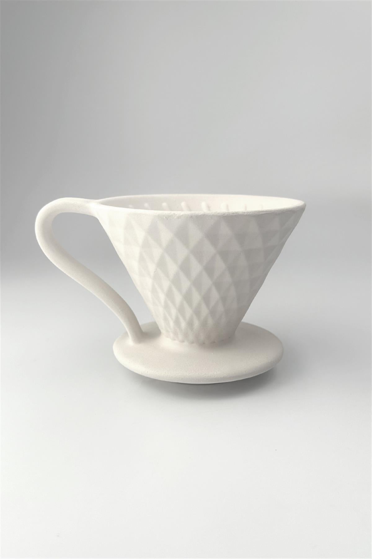 Prism V60 Seramik Kahve Demleme Dripper - 02 Numara - Bisque - 10 Adet - Görsel 2