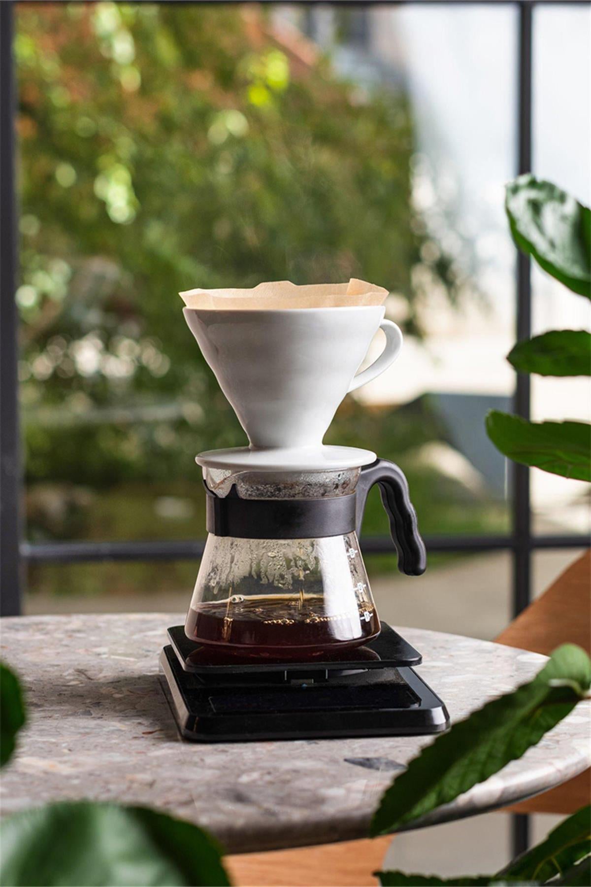 Prism V60 Seramik Kahve Demleme Dripper - 02 Numara - Bisque - 10 Adet - Görsel 7
