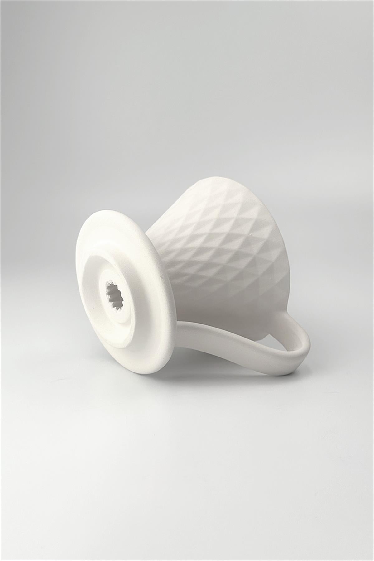 Prism V60 Seramik Kahve Demleme Dripper - 02 Numara - Bisque - 10 Adet - Görsel 5
